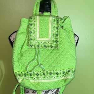 Vera Bradley Style Lime Green Backpack